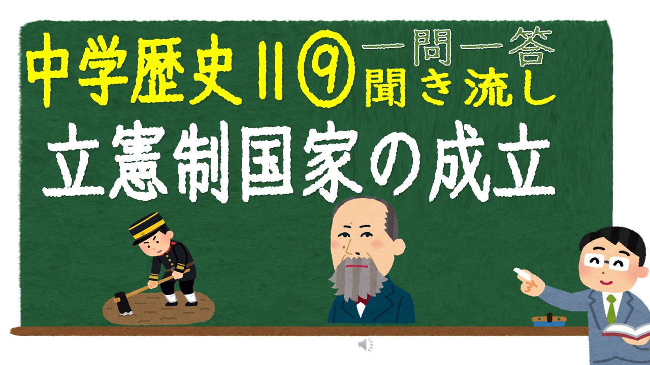 中学歴史Ⅱ　一問一答　立憲制国家の成立